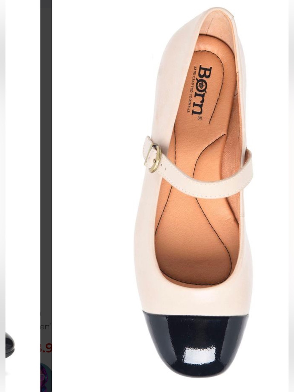 Born Batti Mary Jane Two-Tone Black and White Ballet Flats Women’s Size 7.5
